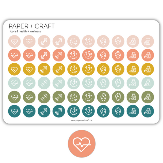 Health and Wellness Sticker Sheet