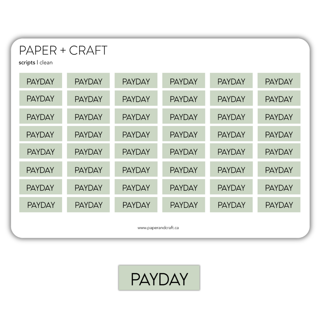 Pay Day Sticker Sheet